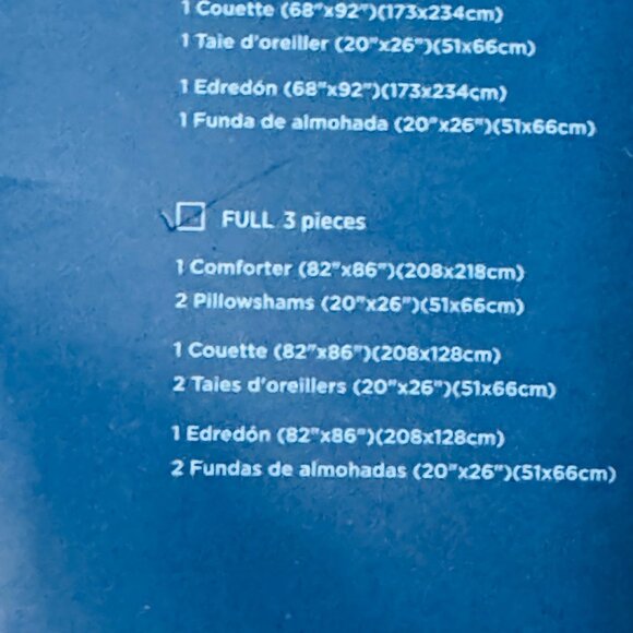 Bedsure Essentials Gray 1-Comforter & 2-Pillowshams Set Full Size 3pcs - Picture 10 of 11